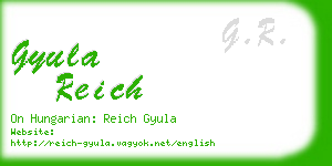 gyula reich business card